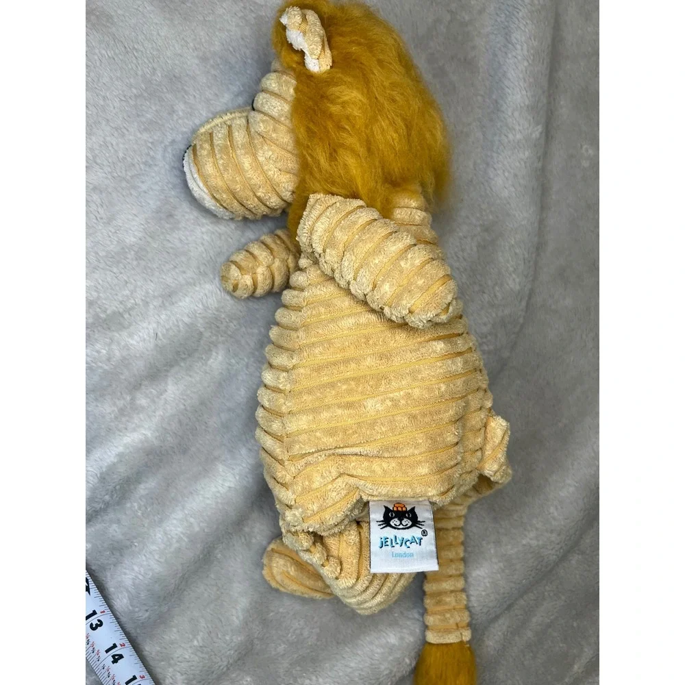 Jellycat Cordy Roy Lion Plush Stuffed Animal Ribbed Texture Yellow Medium 15in
